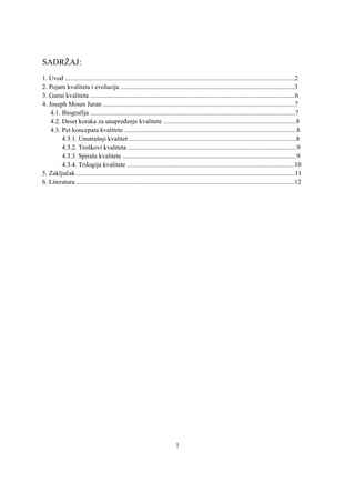 Upravljanje kvalitetom – Sistem kvaliteta
