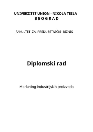 Marketing industrijskih proizvoda
