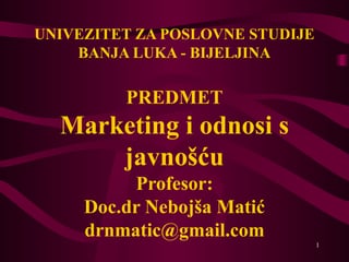 Marketing i odnosi s javnošću