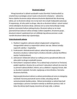 Drustveni odnosi