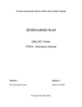 Jonizujuće zračenje