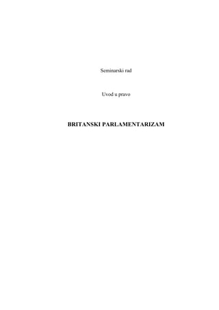 Britanski parlamentarizam