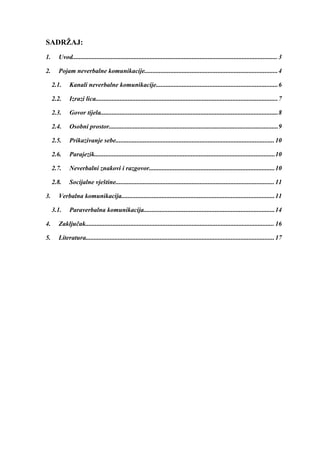 Verbalna i neverbalna komunikacija