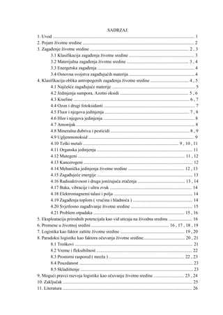 Zaštita zivotne sredine