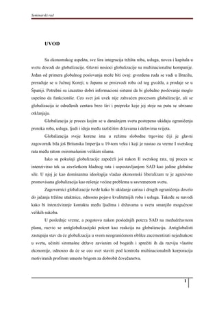 Globalizacija i zemlje u tranziciji