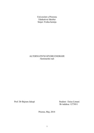 Alternativni izvori energije