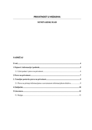 Privatnost u medijima