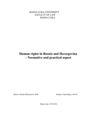 Ljudska prava u BiH