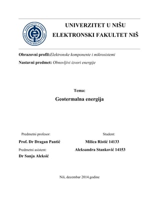 Geotermalna energija