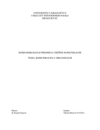 Komunikacije u organizaciji