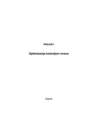 Optimizacija kolonijom mrava