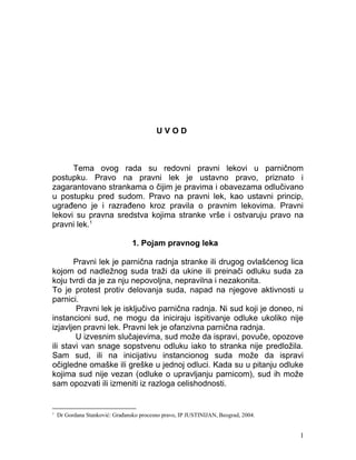 Pravni lekovi u parničnom postupku