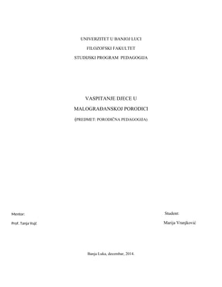 Porodicna pedagogija