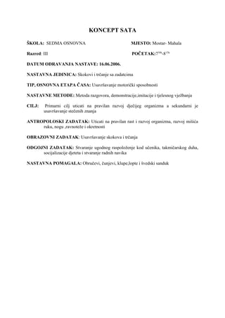 Priprema za cas – Skokovi i trčanje sa zadatcima