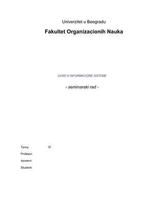 Informacioni sistem studentske službe