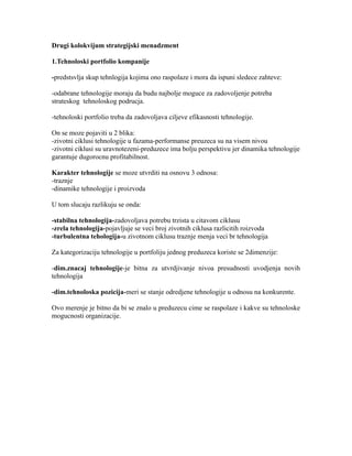 Strategijski menadzent (drugi kolokvijum)