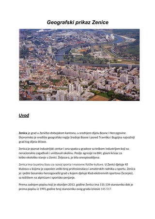 Geografske odlike Zenice