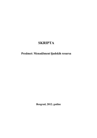 Menadžment ljudskih resursa