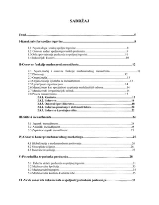 Uslužne delatnosti i preduzeća u spoljnoj trgovini