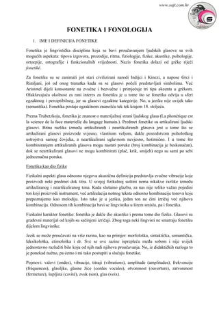 Fonetika i fonologija