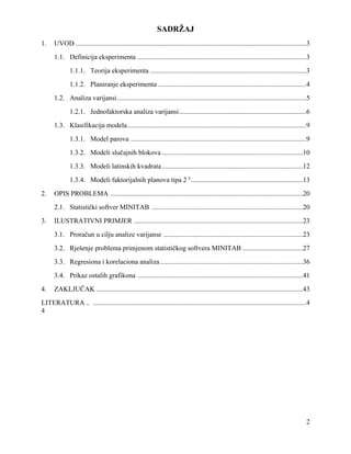 Statistička analiza eksperimenta