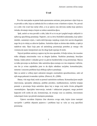 Autizam i autizmu slična stanja