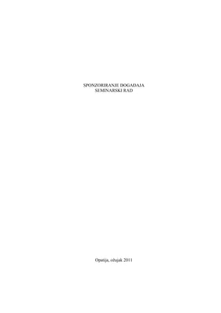 Sponzorisanje događaja