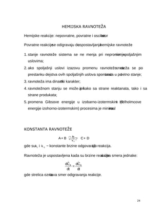 Fizčka hemija (hemijska ravnoteža)