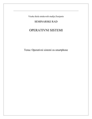 Operativni sistemi za SMARTPHONE