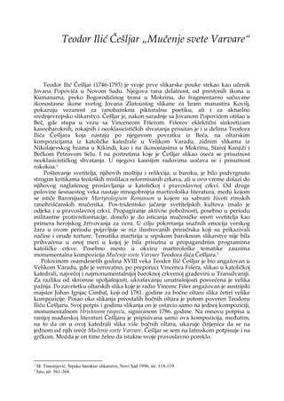Teodor Ilic Cesljar ” Mucenje svete Varvare”