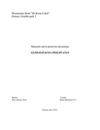 Globalizacija poslovanja