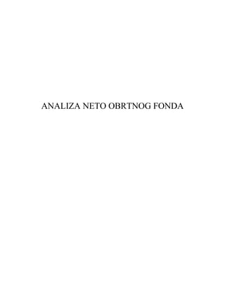 Analiza neto obrtnog fonda