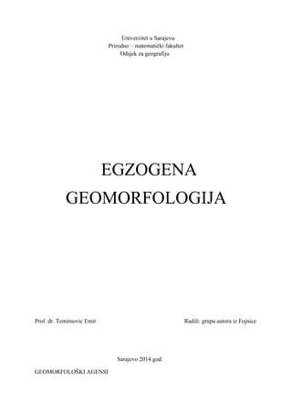 Egzogena geomorfologija