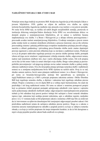Nadležnost notara u BIH