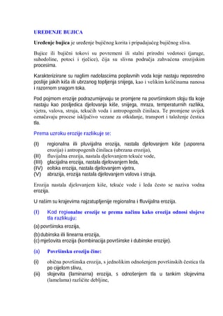 Uređenje bujica: analiza erozije i kvantifikacija bujičnih tokova