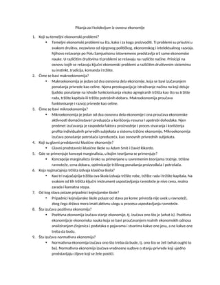 Osnovi Ekonomije za Pravni fakultet