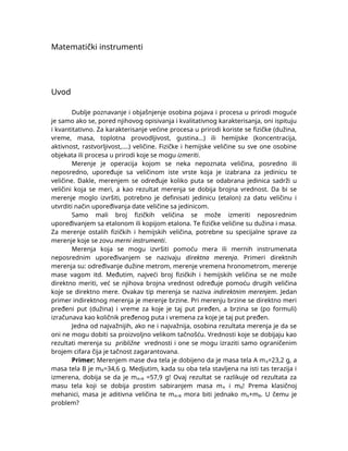 Matematički instrumenti (monitoring stanja životne sredine)