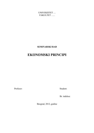 Ekonomski principi