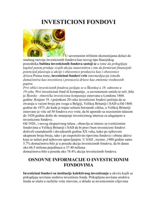 Investicioni fondovi