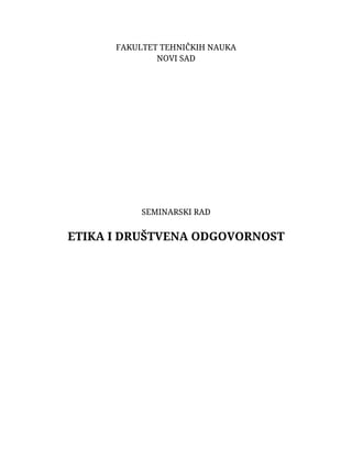 Etika i društvena odgovornost