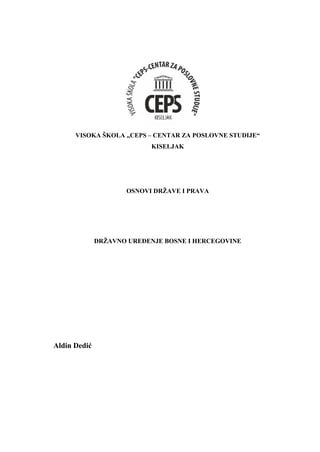 Državno uređenje Bosne i Hercegovine