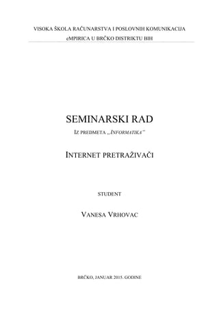 Internet pretraživači