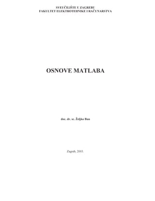 Osnove Matlaba