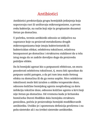 Antibiotici
