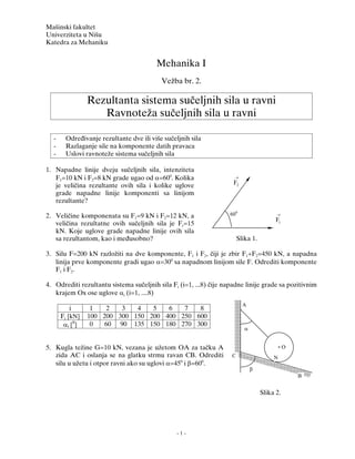 Reseni zadaci iz Statike