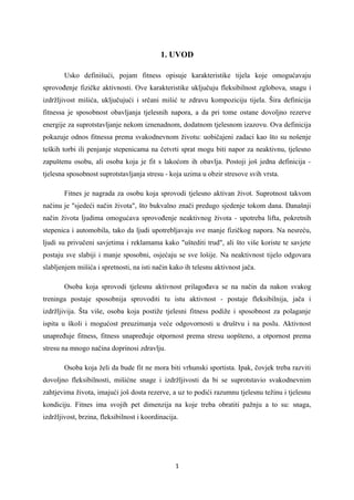 Fitnes kao multidimenzionalni vjezbovni oblik