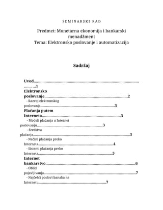 Elektronsko poslovanje i automatizacija