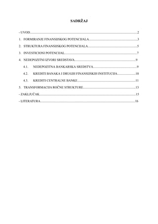 Finansijski potencijal banke