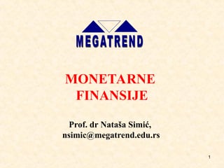 Monetarne i javne finansije