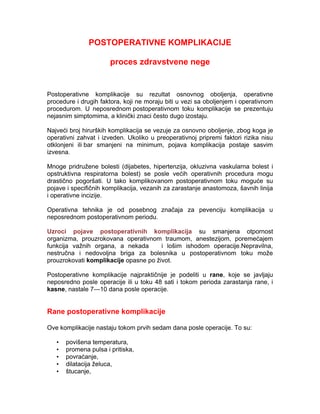 Postoperativne komplikacije